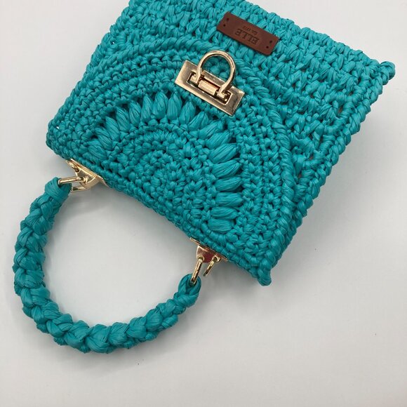 ELLE Raffia Crochet Handbag - Picture 7 of 16